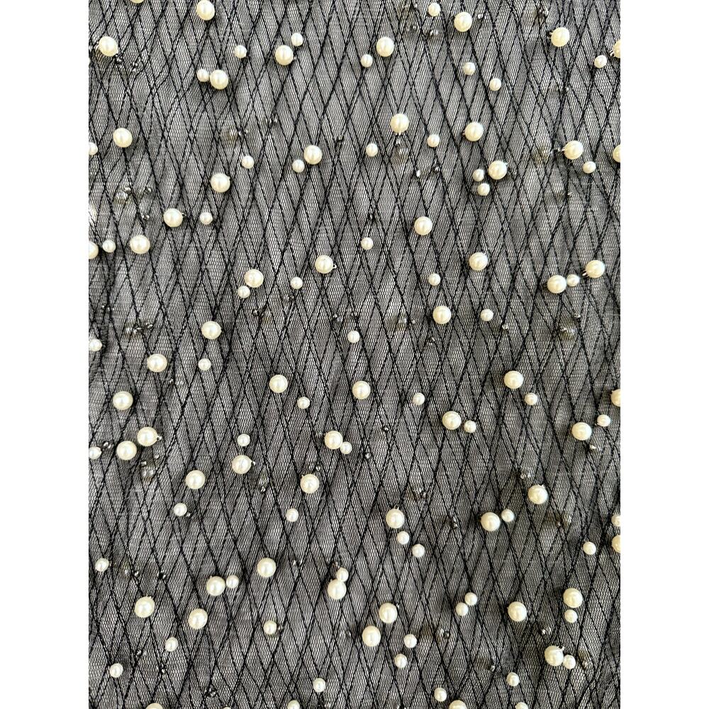 Hot & Delicious Black Sheer pearl dress/cover up L - Picture 4 of 12